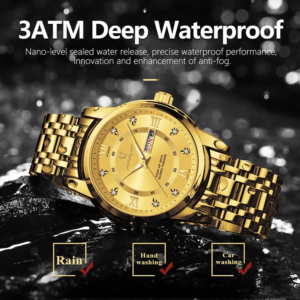 Poedagar 936 Men's Luxury Watch High Quality Stainless Steel Waterproof Luminous Montre Homme Quartz Watches for Men