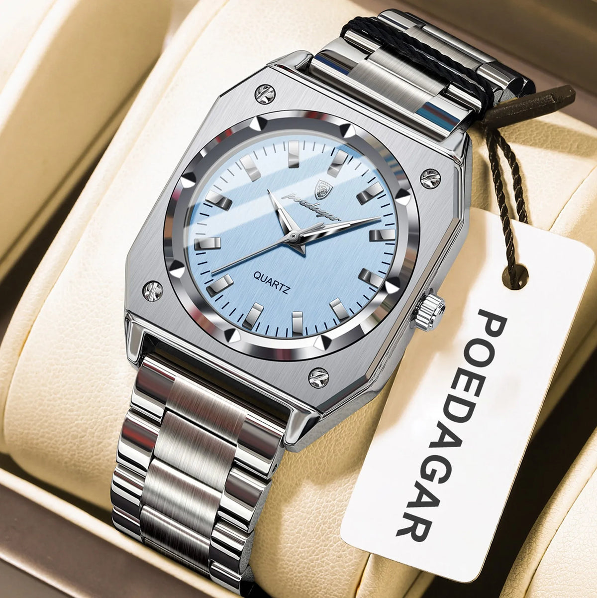 Poedagar 788 Women's Dress Watch Waterproof Luminous Luxury Chic Montre Wristwatch Stainless Steel Quartz Watch for Women