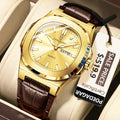 Poedagar 853 Luxury Men Watch Luminous Waterproof Calendar Fashion Quartz Wristwatch Business Leather Montre Relojes Hombre