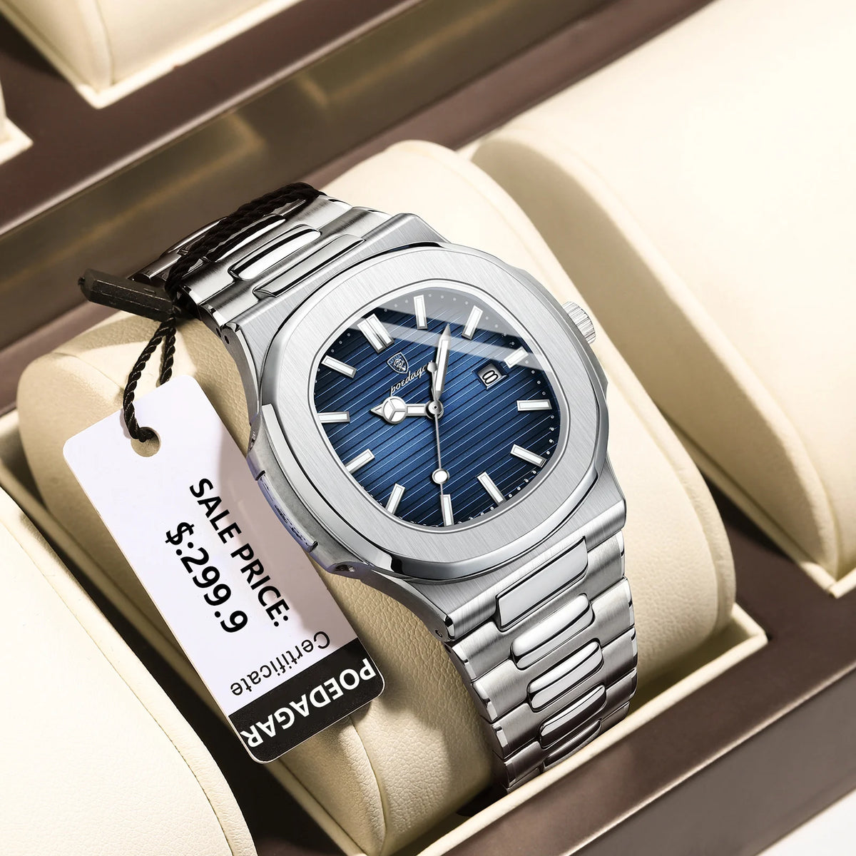 Poedagar 613 Men's Watch Luxury Business Luminous Waterproof Stainless Steel Quartz Watches Montre Homme Office Gift for Men