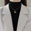 Dainty Gold Plated Cross Pendant Necklace – Stainless Steel Religious Choker