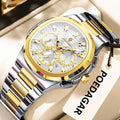 Poedagar 834 Luxury Men Watch Two-Tone Chronograph Quartz Wristwatch Business Sport Luminous Waterproof Original Men's Watch