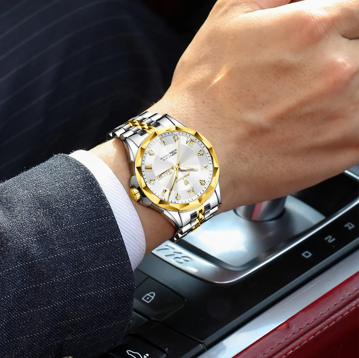 Poedagar 698 Mens Watch Luxury Waterproof Luminous Business Quartz Montre Homme Stainless Steel Calendar Reloj Watch for Men