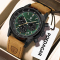 Poedagar 921 Luxury Men's Watch Chronograph Leather Strap Reloj Waterproof Luminous Fashion Sports Quartz Watches for Men