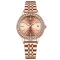 Poedagar Luxury Rose Gold Stainless Steel Ladies Wristwatch Diamond Quartz Watches Wristwatch Waterproof Date Watch Women
