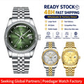 Poedagar 845 Luxury Men's Watch Arabic Dial Stainless Steel Bracelet Montre Waterproof Wristwatch Business Quartz Watch for Men