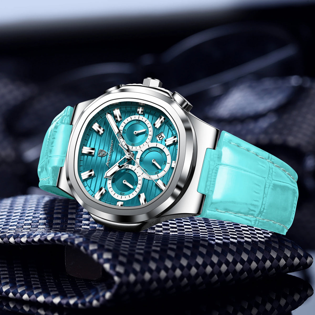 Poedagar 834 Luxury Mens Quartz Watch Wholesale Relogio Masculino Waterproof Luminous Leather Strap Chronograph Daily wear