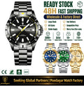 Poedagar 959 Luxury Men's Watch Retro Business Stainless Steel Reloj Quartz Wristwatch Waterproof Luminous Date Watch for Men