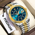 Poedagar 910 Sport Luxury Male Reloj Waterproof Luminous Date Men's Watches Stainless Steel Quartz Watch for Men