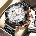 Poedagar 892 Luxury Men Watches Business Stainless Steel Bracelet Reloj Waterproof Luminous Chronograph Quartz Watch for Men