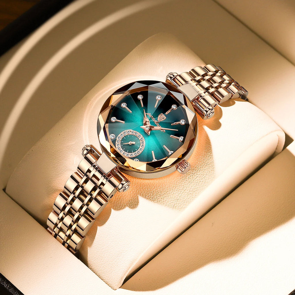 Poedagar Hot Sale Elegant Watch for Women Luxury Rose Gold Montre Femme Waterproof Stainless Steel Ladies Quartz Watch