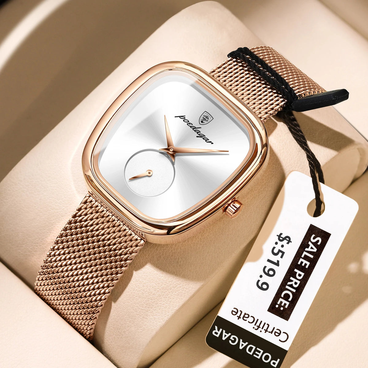 Poedagar 783 Luxury Ladies Watch Stainless Steel Mesh Bracelet Waterproof Quartz Watches for Women Reloj De Mujer Factory Direct