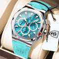 Poedagar 834 Luxury Mens Quartz Watch Wholesale Relogio Masculino Waterproof Luminous Leather Strap Chronograph Daily wear