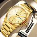 Poedagar Original High Quality Stainless Steel Wristwatch Waterproof Luminous Quartz Watch for Men