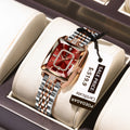 Poedagar Luxury Diamond Rectangle Ladies Watches Waterproof Luminous Stainless Steel Bracelet Quartz Watch for Women