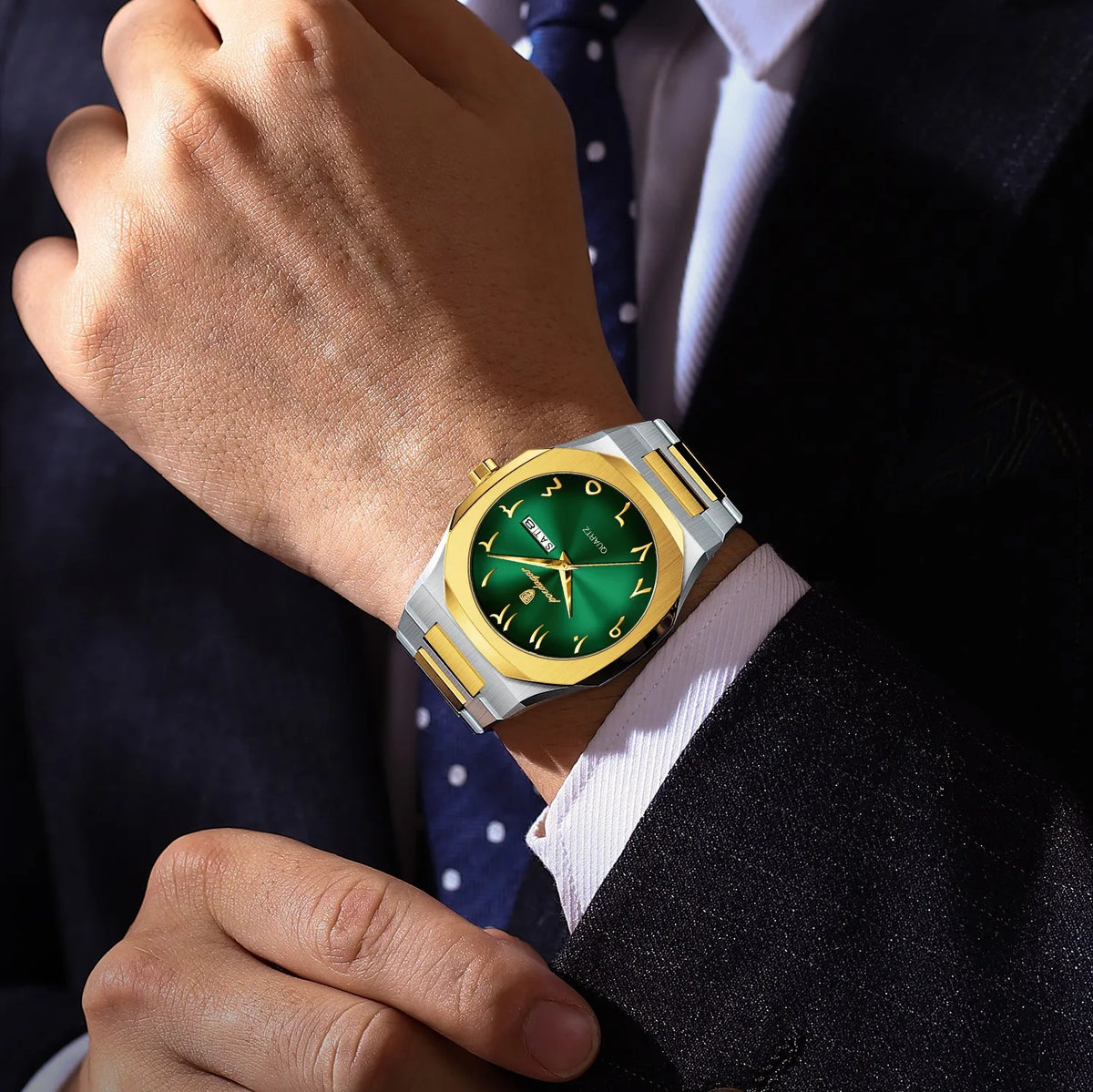 Poedagar 830 Men's Watch Luxury Arabic Dial Waterproof Stainless Steel Wholesale Business Quartz Watches for Men Ready to Ship