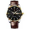 Poedagar Watch for Men Fashion Quartz Watches Diamond Leather Watches Men Wrist Waterproof Luminous Calendar Relojes Hombre