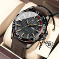 Poedagar Luxury Waterproof Luminous Sport Leather Quartz Watch for Men