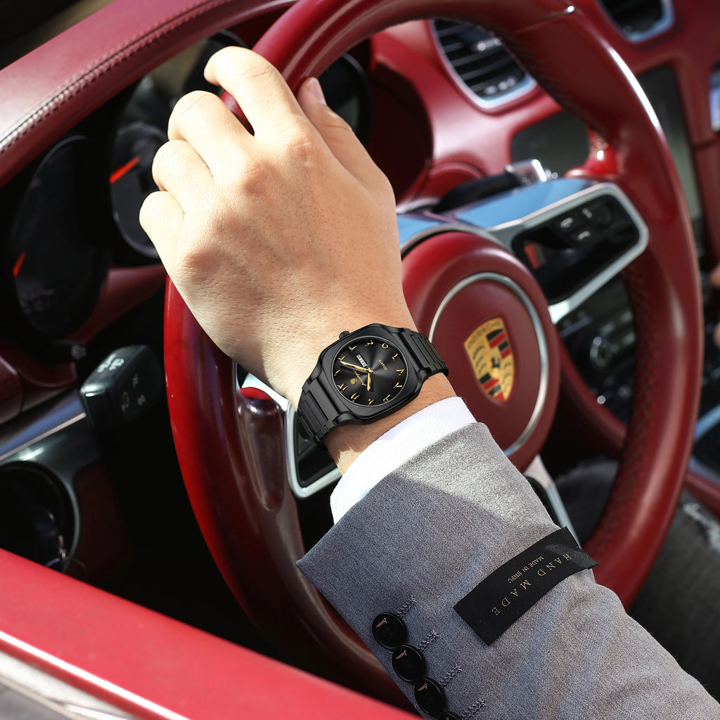 Poedagar 616 Luxury Men's Watch Classic Arabic Dial Quartz Watches Montre Waterproof Stainless Steel Business Wristwatch for Men