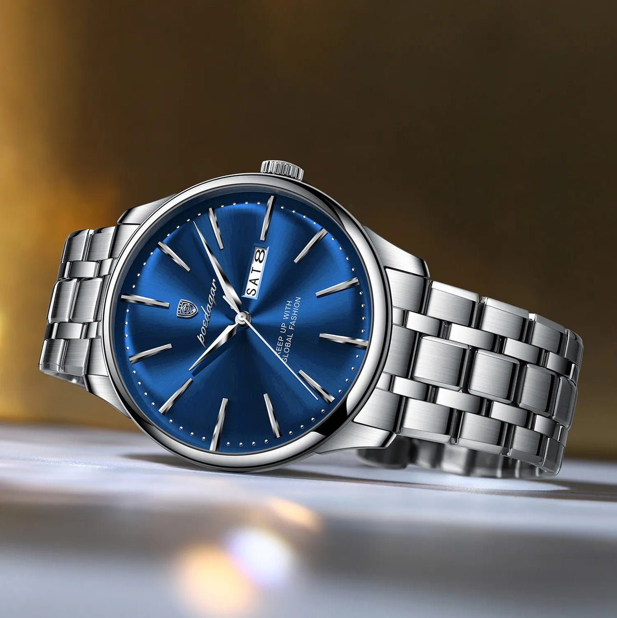 Poedagar 843 Luxury Men Watch Waterproof Calendar Sunray Dial Quartz Wristwatch Business Casual Factory Direct Ready to Ship