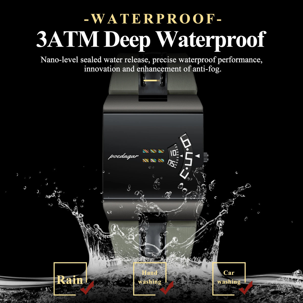 Poedagar 857 Luxury Men's Watch Unique Original Leather Strap Quartz Watches Waterproof Daily Wear Wristwatch for Men Montre
