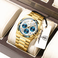 Poedagar 970 Luxury Men Quartz Watch New Fashion Waterproof Luminous Wristwatch Chronograph Stainless Steel Reloj Watch for Men