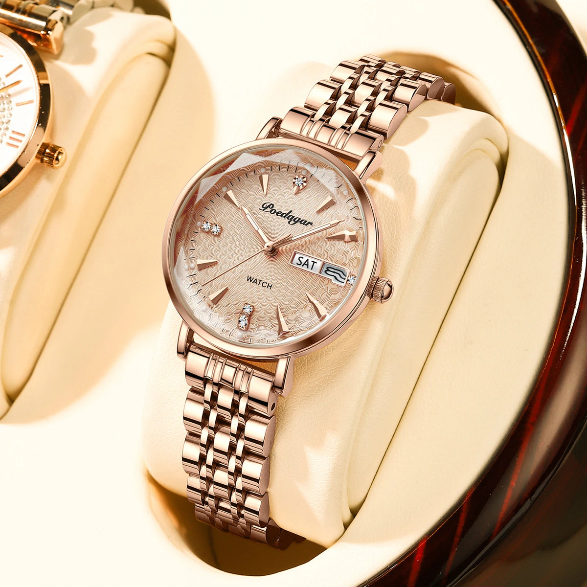 Poedagar Luxury Diamond Wholesale Women Quartz Watches Waterproof Date Shock Ladies Watch Stainless Steel Watch Women Wrist