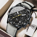 Poedagar 692 Luxury Mens Quartz Watch Sports Luminous Chronograph Montre Homme Genuine Leather Strap Waterproof Watch for Men