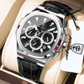 Poedagar 834 Luxury Mens Quartz Watch Waterproof Luminous Leather Strap Chronograph Relogio Masculino Wholesale Factory Direct