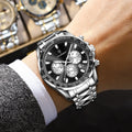 Poedagar 815 Men Watches Luxury Sport Chronograph Tachymeter Herrenuhr Stainless Steel Luminous Waterproof Watch for Men