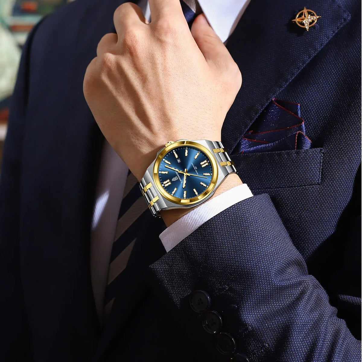 CAREKISO Original Business Waterproof Luminous Men Quartz Watches Stainless Steel Bracelet Watch for Men