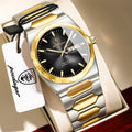 Poedagar 847 Men's Watch Luxury Two Tone Stainless Steel Quartz Watches Date Waterproof Luminous Wristwatch for Men Relojes