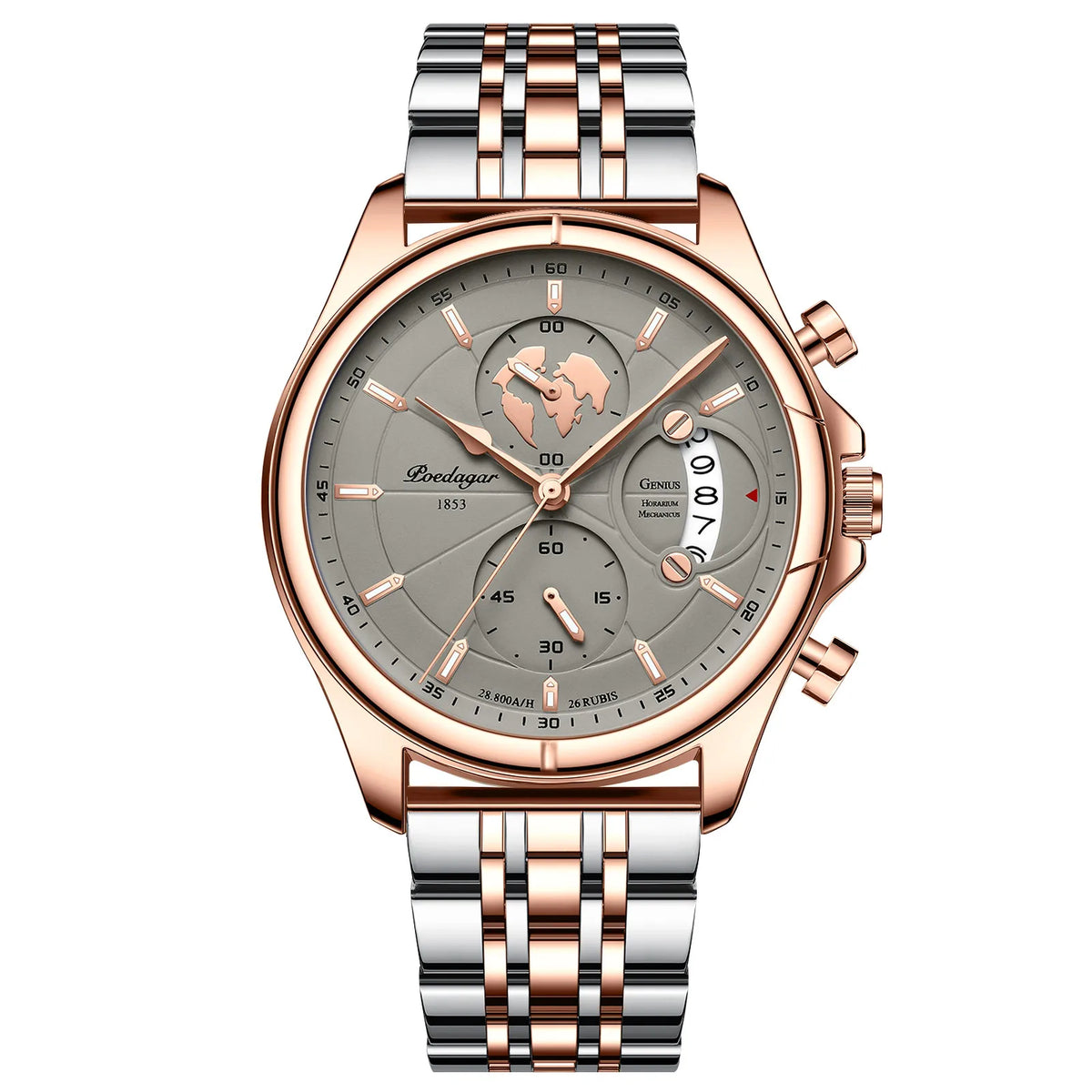 Poedagar Top High Quality Watch for Men Classic Stainless Steel Mens Watch Waterproof Luminous Quartz Watches