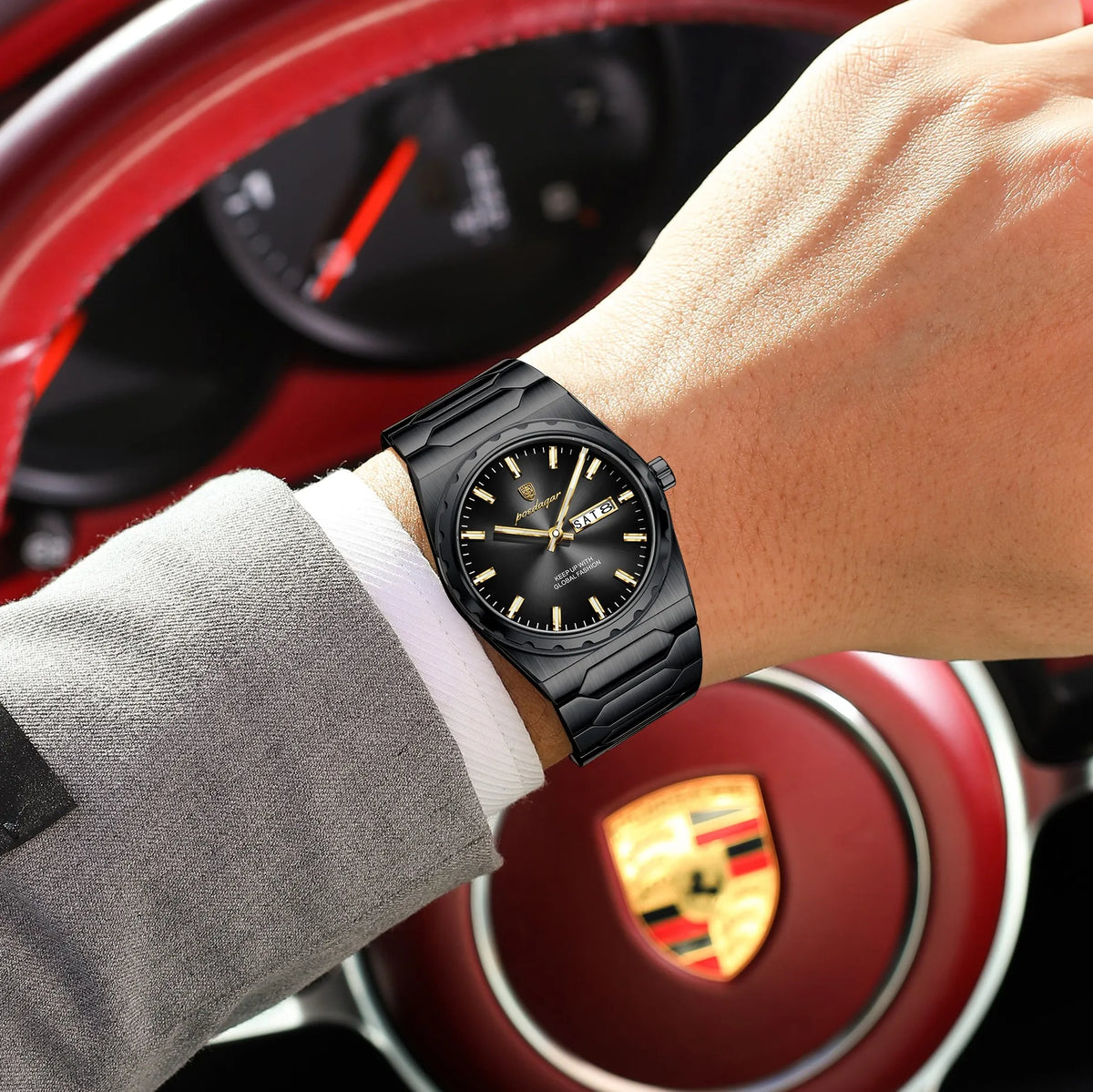 Poedagar 847 Luxury Men Watch Stainless Steel Bracelet Date Quartz Watches Waterproof Wristwatch Montre Reloj Wholesale Price