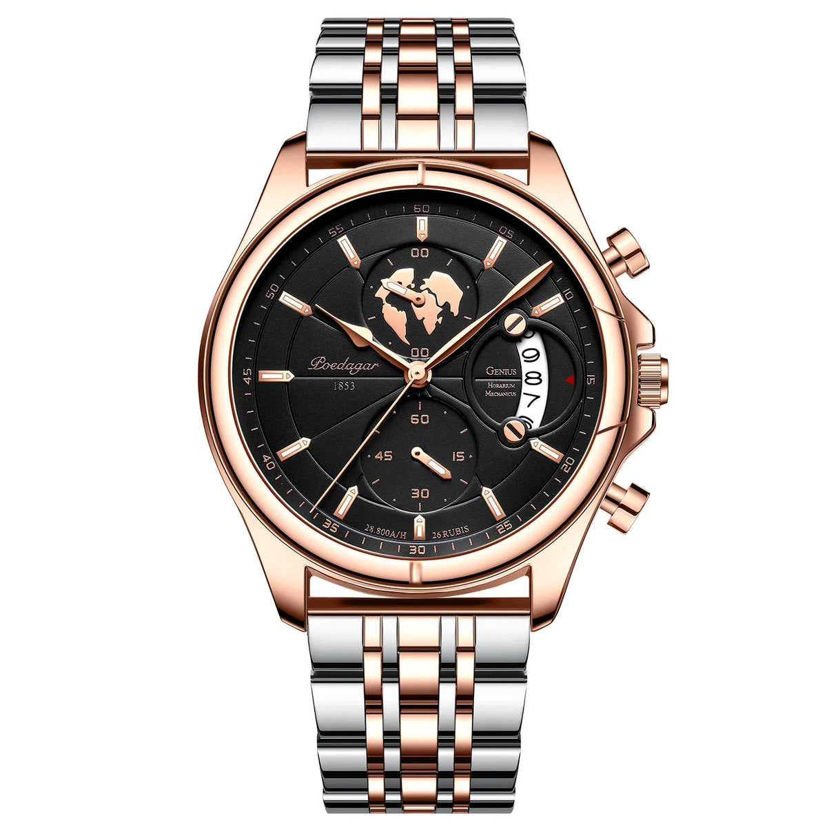 Poedagar Top High Quality Watch for Men Classic Stainless Steel Mens Watch Waterproof Luminous Quartz Watches