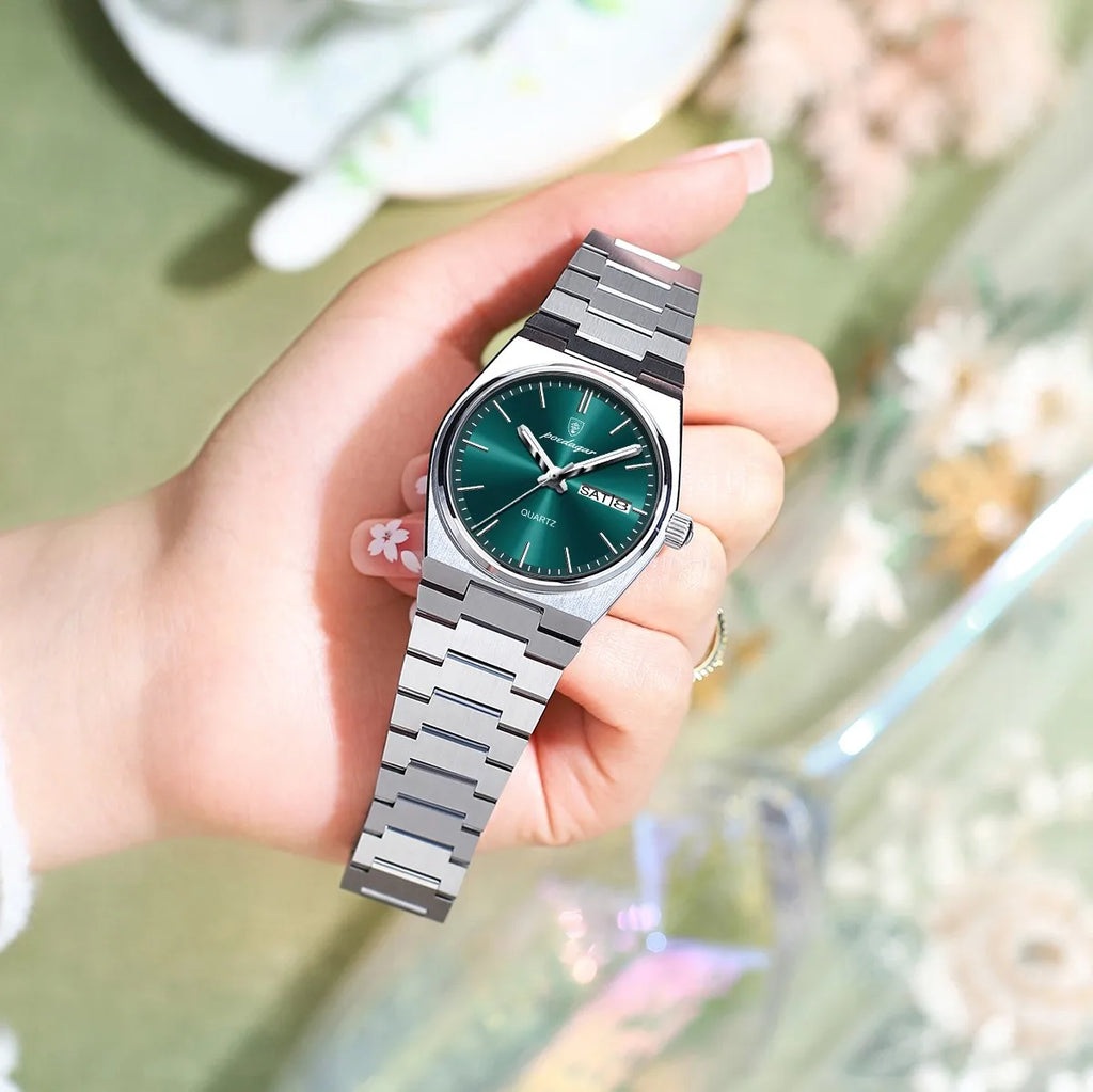 Poedagar 786 Luxury Stainless Steel Elegant Watch Women Waterproof Luminous Date Ladies Quartz Watch for Women