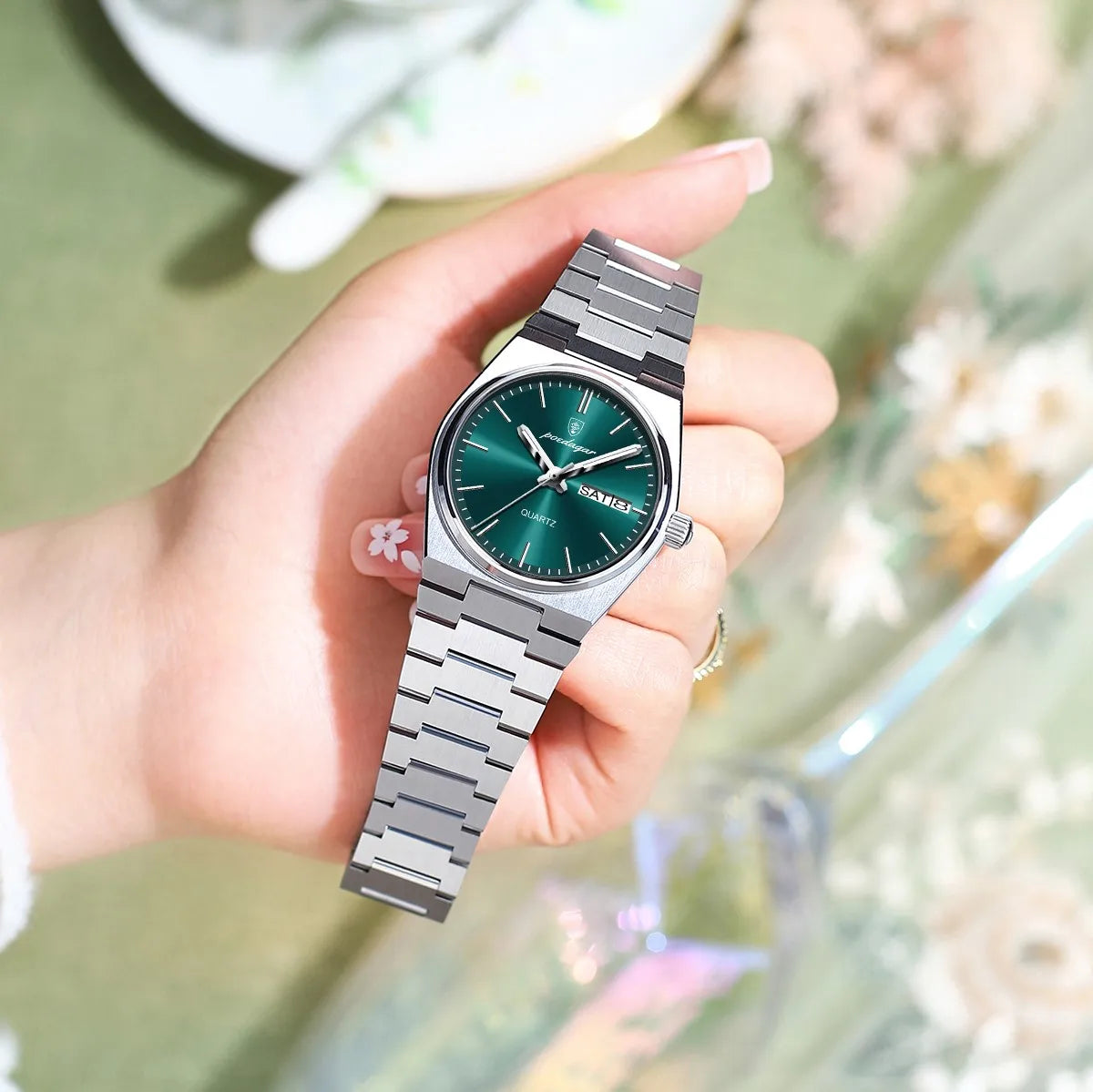 Poedagar 786 Luxury Stainless Steel Elegant Watch Women Waterproof Luminous Date Ladies Quartz Watch for Women