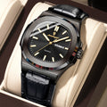 Poedagar 853 Luxury Men Watch Luminous Waterproof Calendar Fashion Quartz Wristwatch Business Leather Montre Relojes Hombre