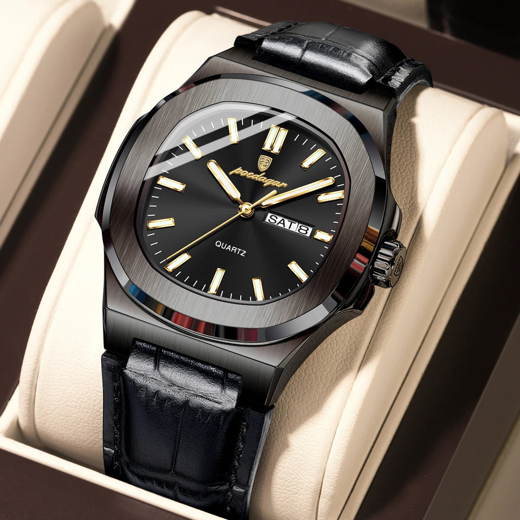 Poedagar 853 Wholesale Men Watch Waterproof Luminous Calendar Business Quartz Wristwatch Ready to Ship in Stock Reloj Montre