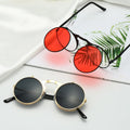 Retro Round Steampunk Sunglasses with Flip-Out Lenses