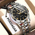 POEDAGAR 615 Men Quartz Watches Hot Sell Luxury Casual Set Stainless Steel Waterproof Luminous Date Display Alloy Wristwatch