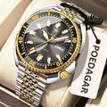 Poedagar 682 High Quality Men Watch Rotating Bezel Stainless Steel Calendar Quartz Wristwatch Factory Wholesale Price Montre