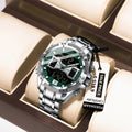 Poedagar New Digital Wrist Watch 3 ATM Water Resistant Multi Function Dual Display Steel Strap Men Montre Homme