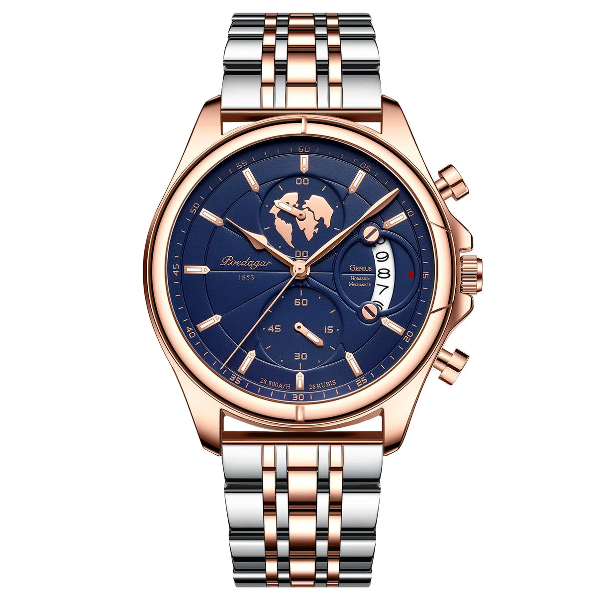 Poedagar Top High Quality Watch for Men Classic Stainless Steel Mens Watch Waterproof Luminous Quartz Watches