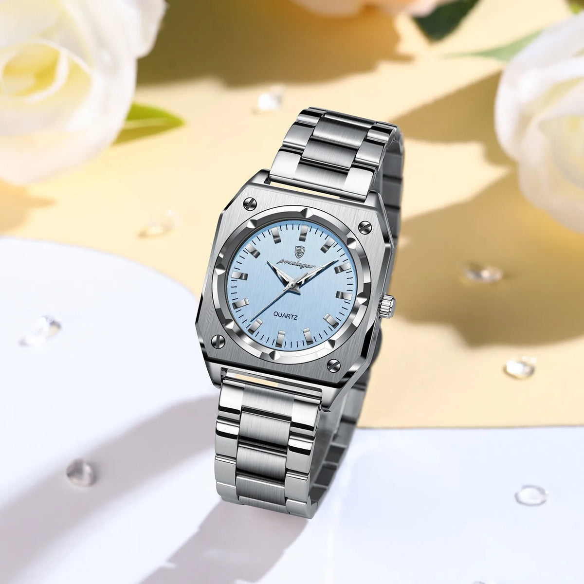 Poedagar 788 Women's Dress Watch Waterproof Luminous Luxury Chic Montre Wristwatch Stainless Steel Quartz Watch for Women