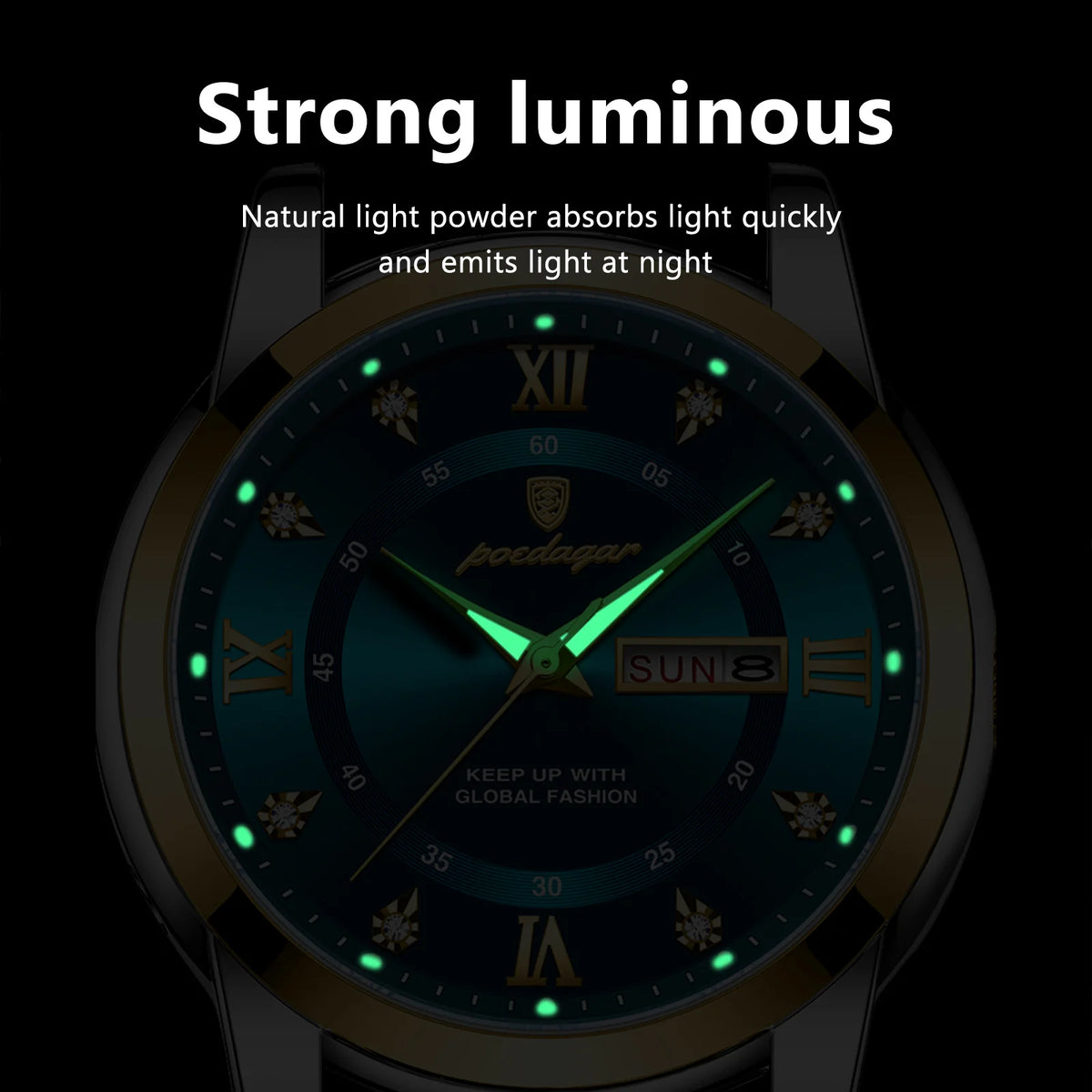 Poedagar Wholesale High Quality Relojes Hombre Stainless Steel Men's Wrist Watch Waterproof Luminous Quartz Watches