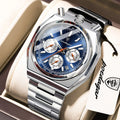 Poedagar 897 Mens Quartz Watches Luxury Business Watch Reloj Waterproof Luminous Chronograph Stainless Steel Wristwatch for Men