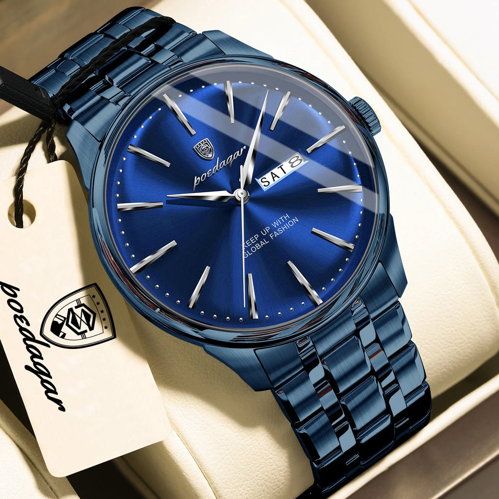 Poedagar 843 Original Men Watch Luxury Business Waterproof Calendar Montre Homme Quartz Wristwatch Factory Wholesale Reloj