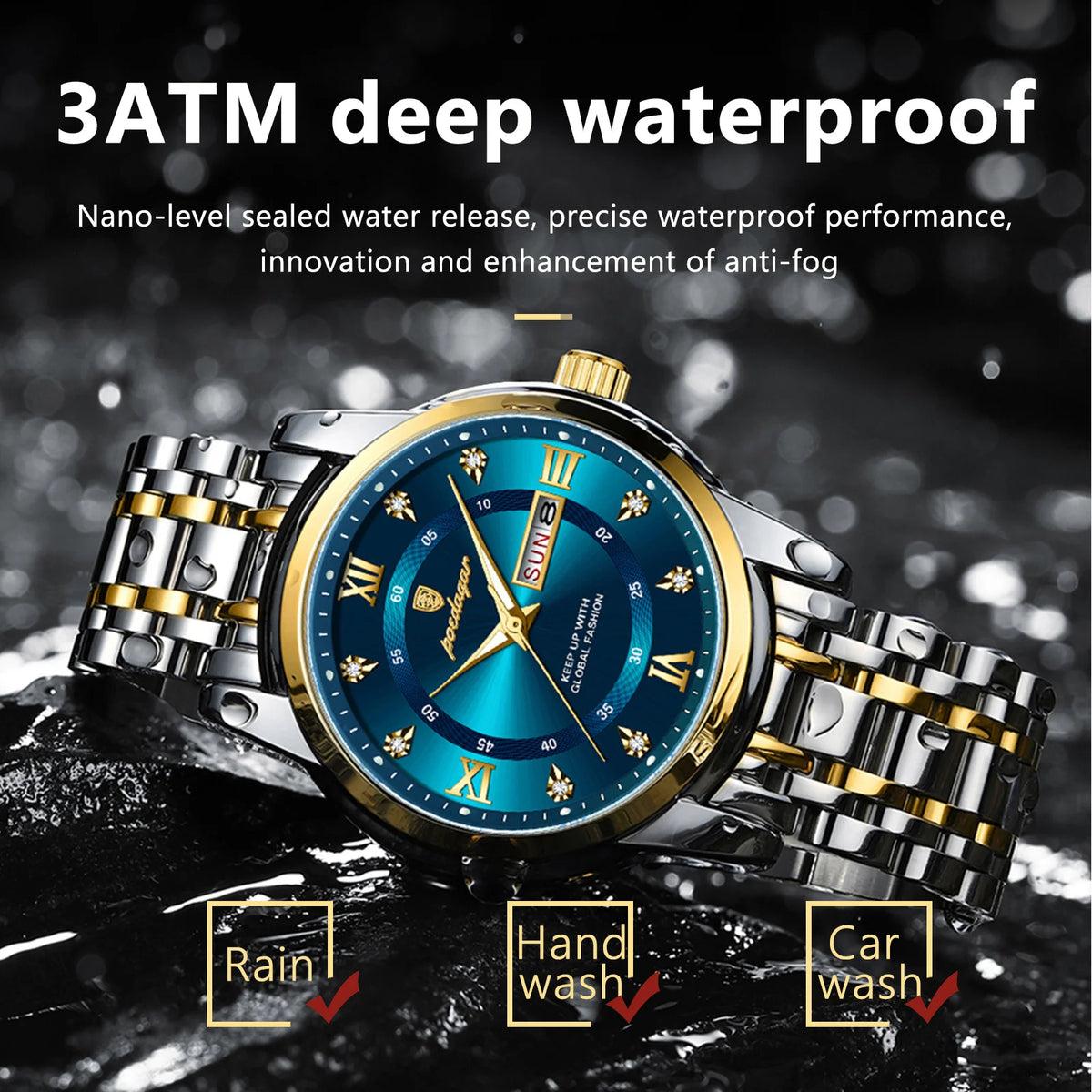 Poedagar Wholesale High Quality Relojes Hombre Stainless Steel Men's Wrist Watch Waterproof Luminous Quartz Watches