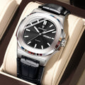 Poedagar 853 Men Watch Ready to Ship Leather Strap Dual Calendar Quartz Wristwatch Business Waterproof Watch Montre Homme